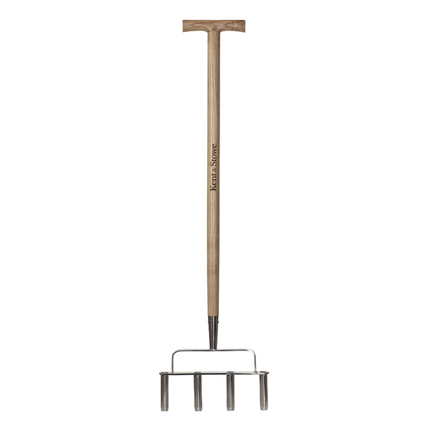 Kent & Stowe Stainless Steel Lawn Aerator 4 Prong - DeWaldens Garden Centre