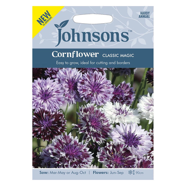 Johnsons Cornflower Classic Magic Seeds - DeWaldens Garden Centre