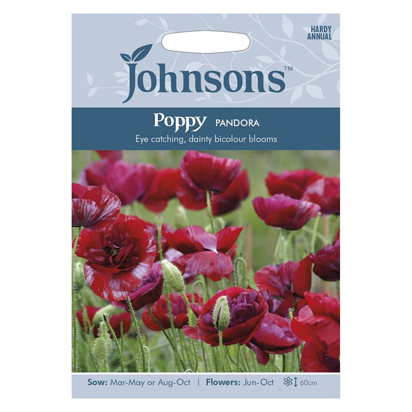 Johnsons Poppy Pandora Seeds - DeWaldens Garden Centre