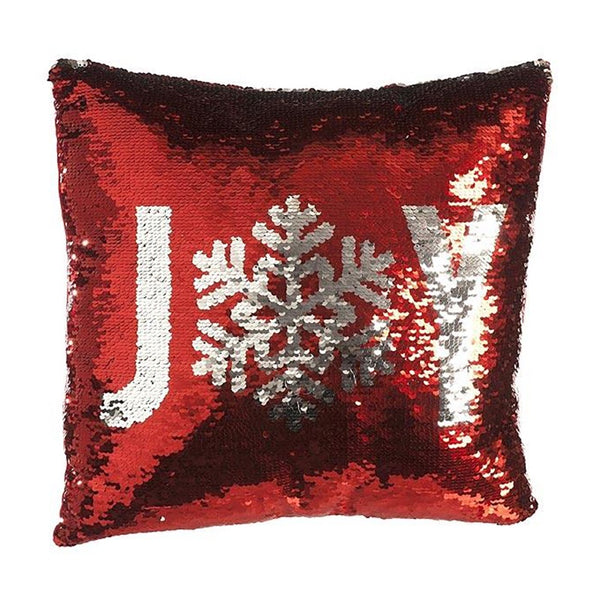Festive Sequin Joy Cushion - DeWaldens Garden Centre