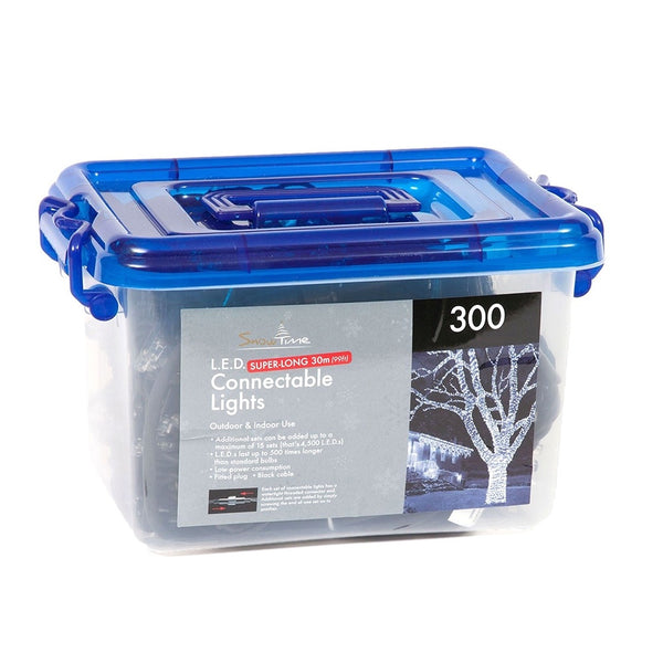 Snowtime 300 Connectable LED Lights - Ice White - DeWaldens Garden Centre