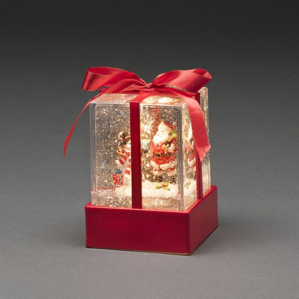 Konstsmide Gift Box Water Lantern | Red | DeWaldens Garden Centre