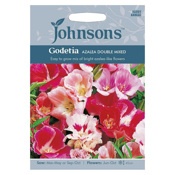 Johnsons Godetia Azalea Double Mixed Seeds - DeWaldens Garden Centre