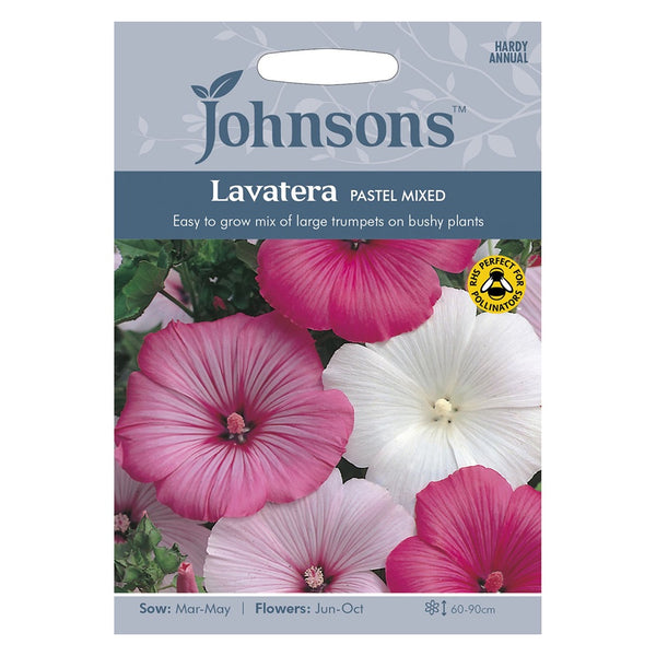 Johnsons Lavatera Pastel Mixed Seeds - DeWaldens Garden Centre