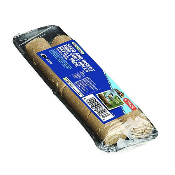 Gardman Seed & Insect Mini Suet Roll Refill 6 Pack - DeWaldens Garden Centre
