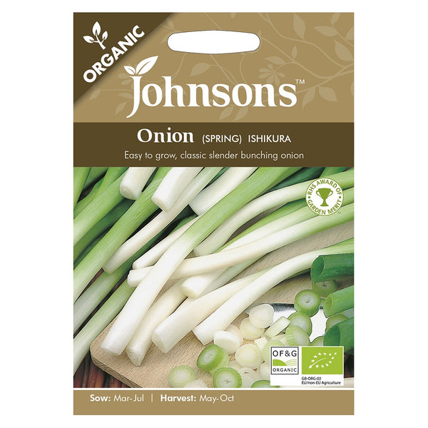 Johnsons Organic Onion (Spring) Ishikura Seeds - DeWaldens Garden Centre