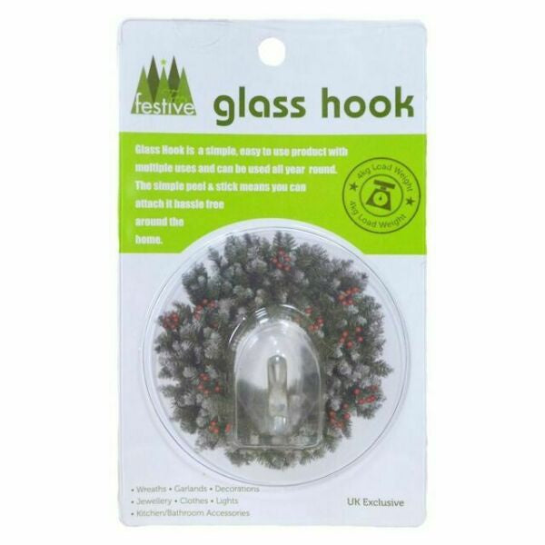 Festive Transparent Window Hook - DeWaldens Garden Centre