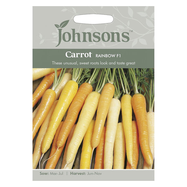 Johnsons Carrot Rainbow F1 Seeds - DeWaldens Garden Centre