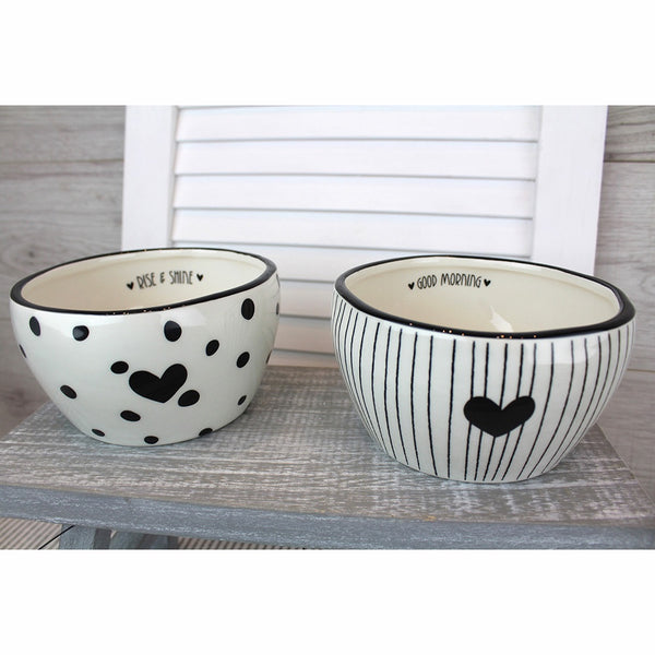 Bowls Black & White - DeWaldens Garden Centre
