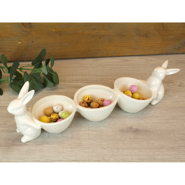 Bunny Triple Snack Bowl - DeWaldens Garden Centre