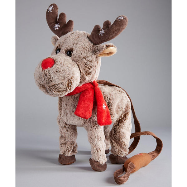 Festive 37cm Walking And Singing Reindeer - DeWaldens Garden Centre
