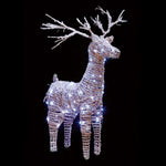 Premier Rattan LED Reindeer With Snow | 67 cm | Warm White | Indoor Use Only | DeWaldens Garden Centre