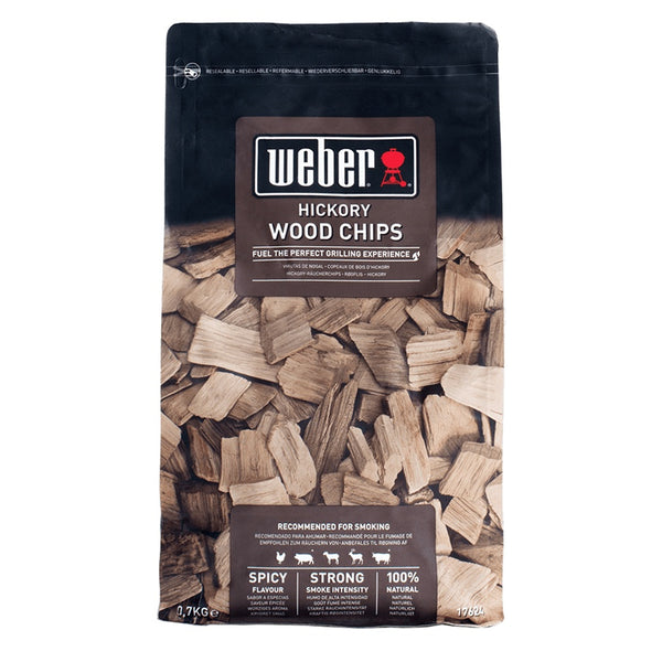 Weber Hickory Wood Chips 0.7kg - DeWaldens Garden Centre