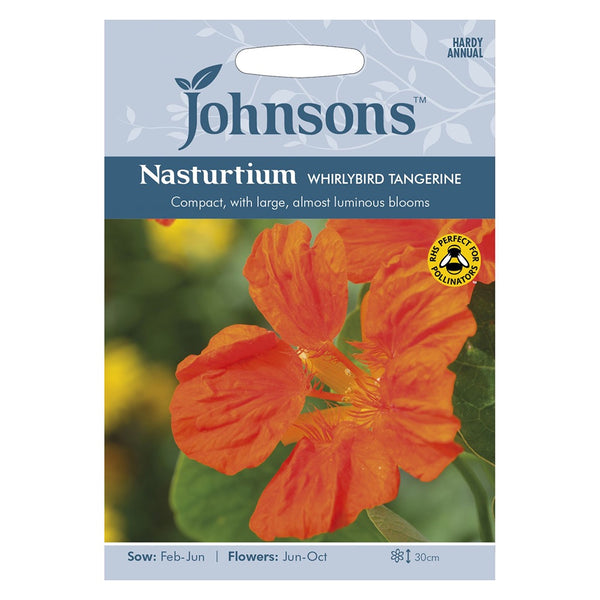 Johnsons Nasturtium Whirlybird Tangerine Seeds - DeWaldens Garden Centre