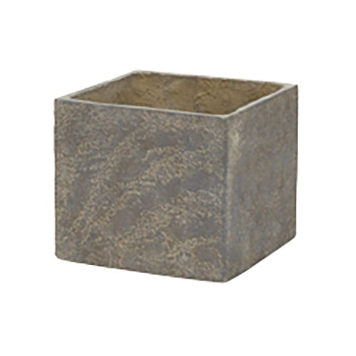 Apta Cut Stone Cube Planter - DeWaldens Garden Centre