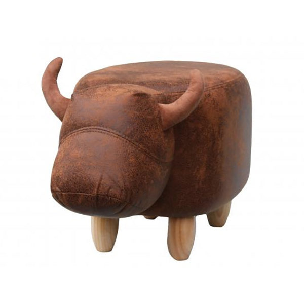 Cocoa the Brown Cow Leatherette Footstool - DeWaldens Garden Centre