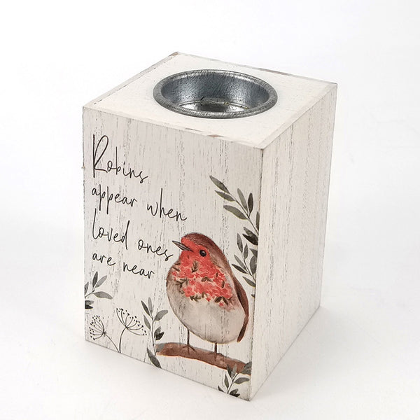 Robin Flower Tealight Holder - DeWaldens Garden Centre