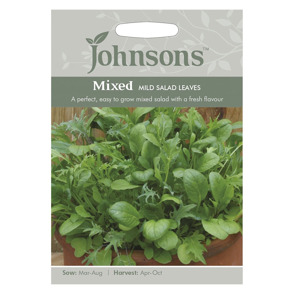 Johnsons Mixed Mild Salad Leaves Seeds DeWaldens Garden Centre