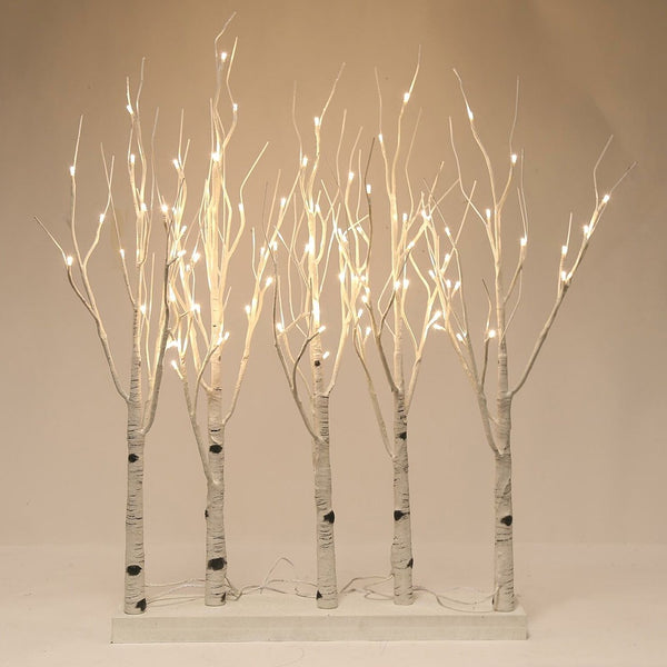 Straits LED White Birch Tree - DeWaldens Garden Centre