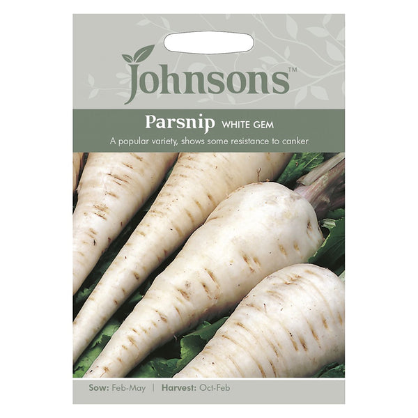 Johnsons Parsnip White Gem Seeds - DeWaldens Garden Centre