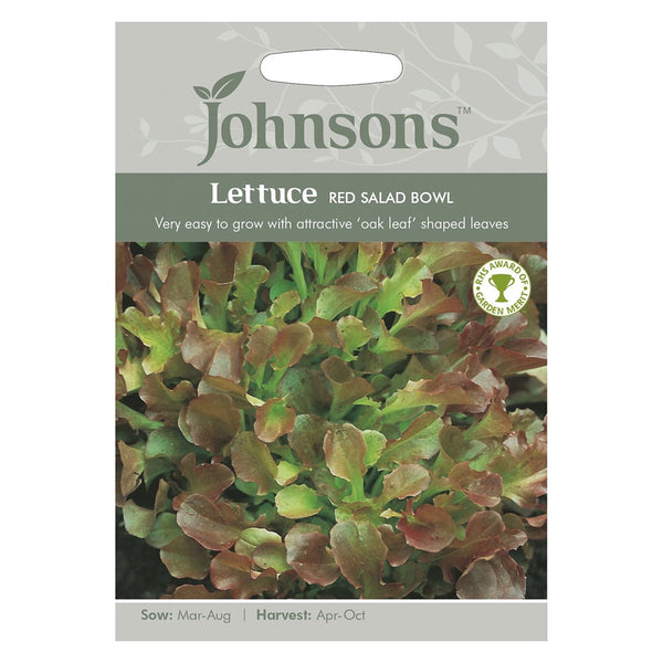 Johnsons Lettuce Red Salad Bowl Seeds - DeWaldens Garden Centre