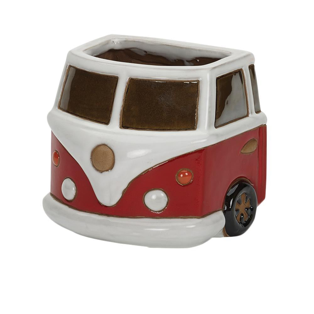 campervan plant pot Apta Glazed Camper Van Wall Pot