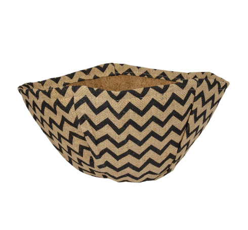 Gardman 14" Decorative Hanging Basket Liner Zig Zag - DeWaldens Garden Centre