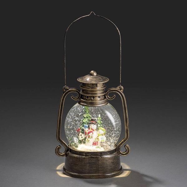 Konstsmide Water Lantern with Snowmen - DeWaldens Garden Centre