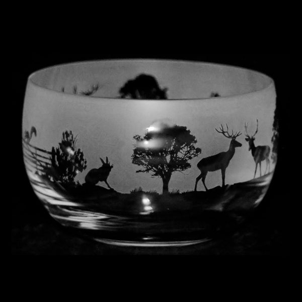 Animo Glass - Woodland Scene Small Bowl - DeWaldens Garden Centre