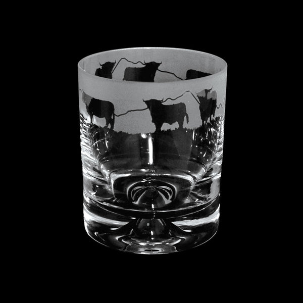 Animo Glass - Highland Cow Whisky Tumbler - DeWaldens Garden Centre