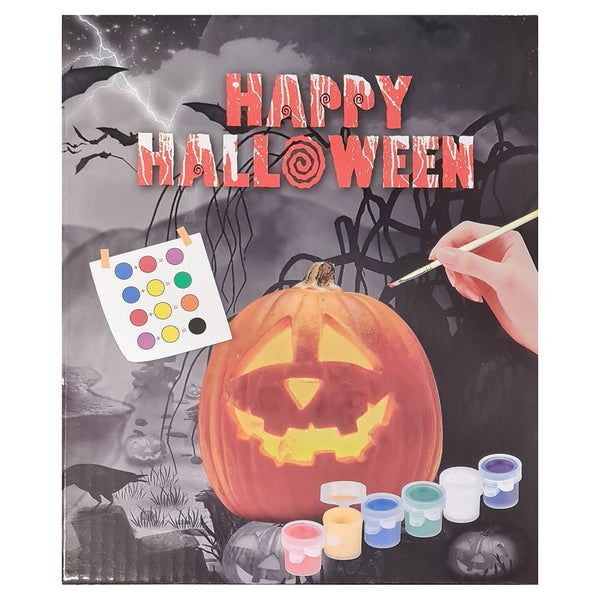 Premier 19cm Ceramic Pumpkin With Paints & Paint Brush - DeWaldens Garden Centre