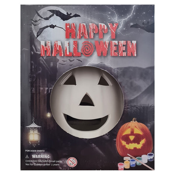 Premier 19cm Ceramic Pumpkin With Paints & Paint Brush - DeWaldens Garden Centre