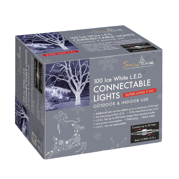 Snowtime 100 LED Connectable Lights - DeWaldens Garden Centre