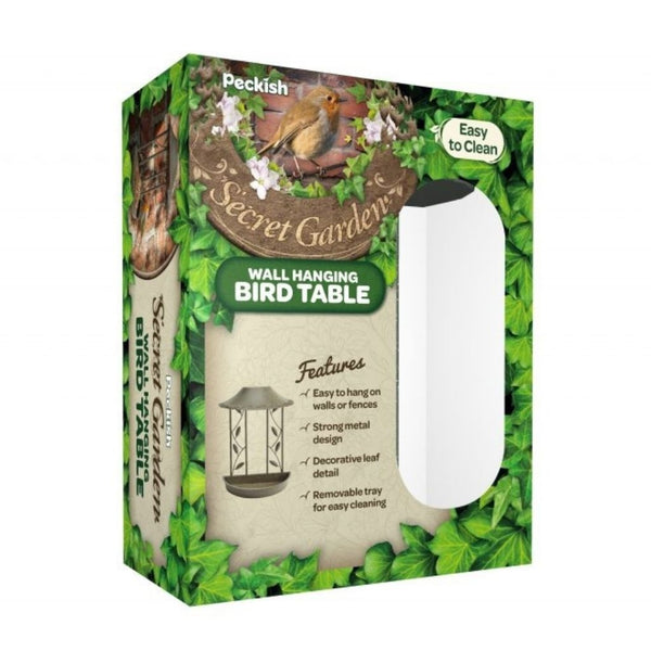 Peckish Secret Garden Wall Hanging Bird Table - DeWaldens Garden Centre