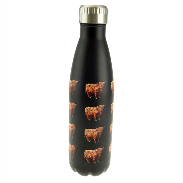 Highland Cow Metal Water Bottle - DeWaldens Garden Centre