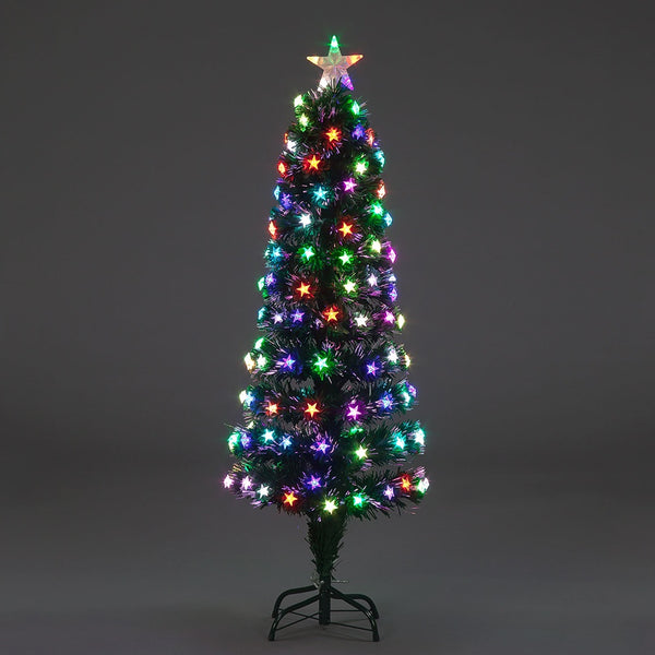 Epsilon Star Multi-Colour Fibre Optic LED Tree - DeWaldens Garden Centre