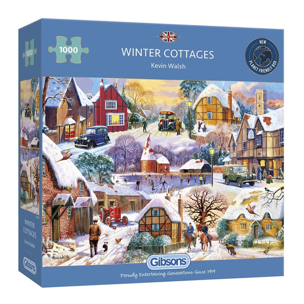 Gibsons 1000 Piece Jigsaw Puzzle - Winter Cottages - DeWaldens Garden Centre
