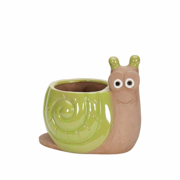 Apta Glazed Snail Planter 28cm - DeWaldens Garden Centre