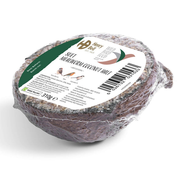 Henry Bell Mealworm Coconut Half - DeWaldens Garden Centre