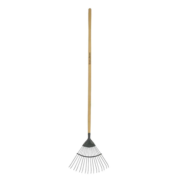Kent & Stowe Carbon Steel Long Handled Lawn & Leaf Rake - DeWaldens Garden Centre