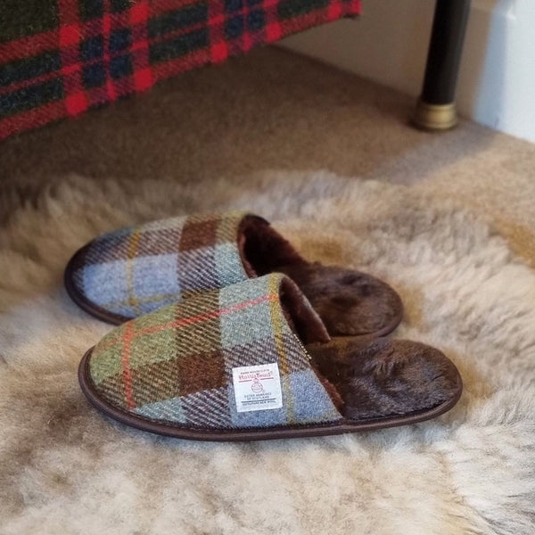 Harris Tweed Slippers - DeWaldens Garden Centre