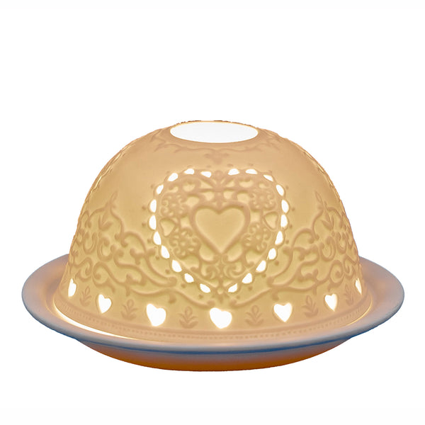 Light-Glow Tealight Candle Holder 3" Dome & Plate - DeWaldens Garden Centre