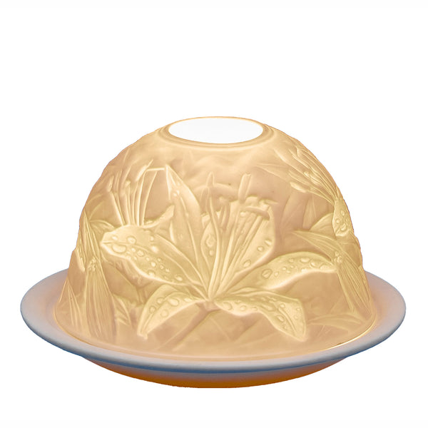 Light-Glow Tealight Candle Holder 3" Dome & Plate - DeWaldens Garden Centre