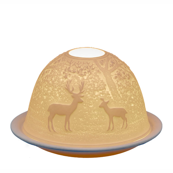 Light-Glow Tealight Candle Holder 3" Dome & Plate - DeWaldens Garden Centre