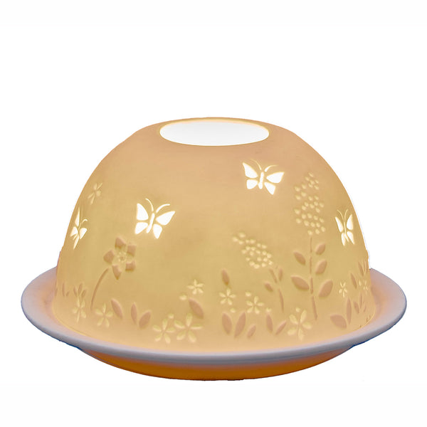 Light-Glow Tealight Candle Holder 3" Dome & Plate - DeWaldens Garden Centre