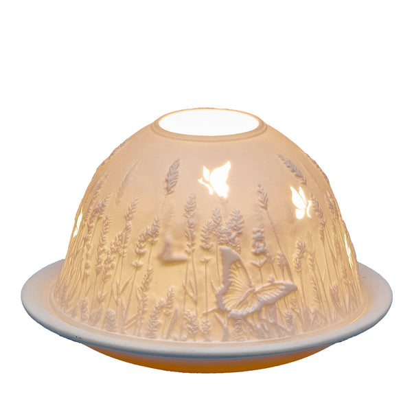 Light-Glow Tealight Candle Holder 3" Dome & Plate - DeWaldens Garden Centre