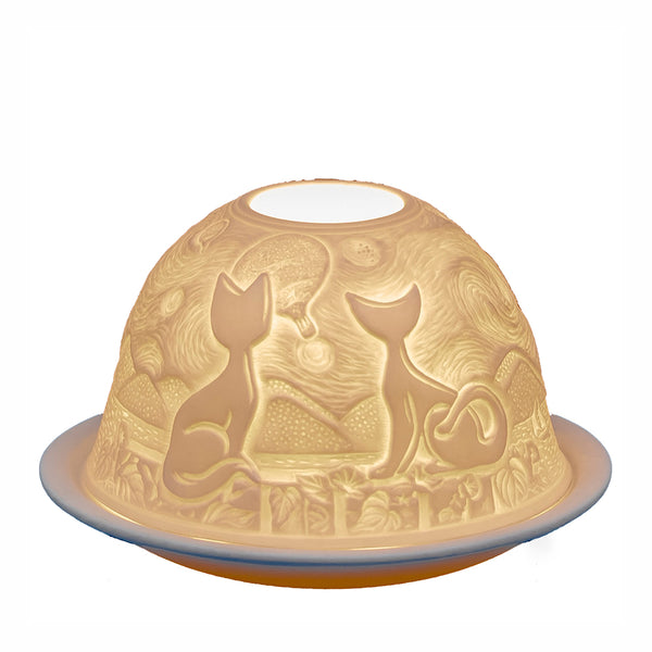 Light-Glow Tealight Candle Holder 3" Dome & Plate - DeWaldens Garden Centre