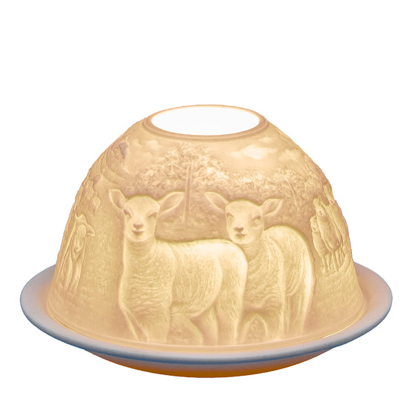 Light-Glow Tealight Candle Holder 3" Dome & Plate - DeWaldens Garden Centre