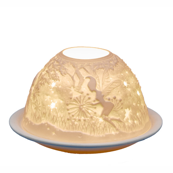 Light-Glow Tealight Candle Holder 3" Dome & Plate - DeWaldens Garden Centre