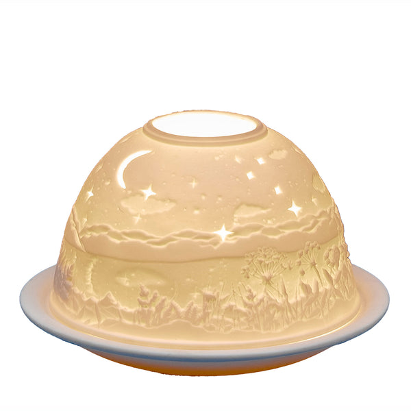 Light-Glow Tealight Candle Holder 3" Dome & Plate - DeWaldens Garden Centre